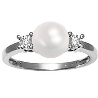 Anello Gazzola Gioielli Donna PERLE in Oro bianco Diamante 0.020 Ct GSEFX240P-NG - GSEFX240P-NG